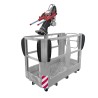 Height-adjustable rotating iron work basket for 3 people