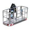 180º self-leveling aluminum crane basket for 2 people
