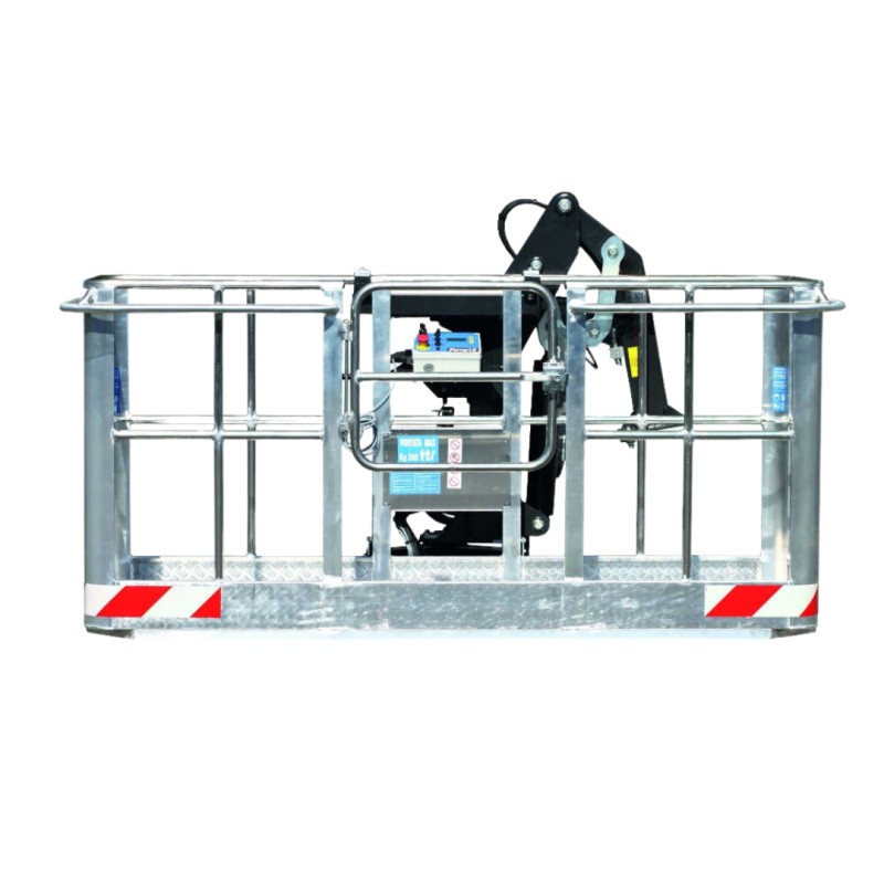 180º Self-leveling aluminum crane basket for 3 people
