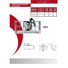 Self-leveling aluminum man basket with 180º rotation for 3 operators.