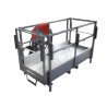 Extendable iron basket with base + 180º rotation for backhoe 