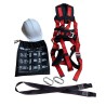 Kit completo seguridad Arnés, amarres, mosquetones y casco