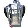 Cesta giratoria de aluminio para 3 personas