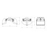 Hydraulic clamshell bucket - 2000 Kg Aperture: 1675 mm