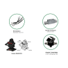 Hydraulic polyp grab - 1500mm Aperture:1270 mm
