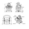 Rotator hidráulico 4 bridas