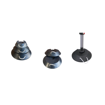 Conical crane outrigger pads